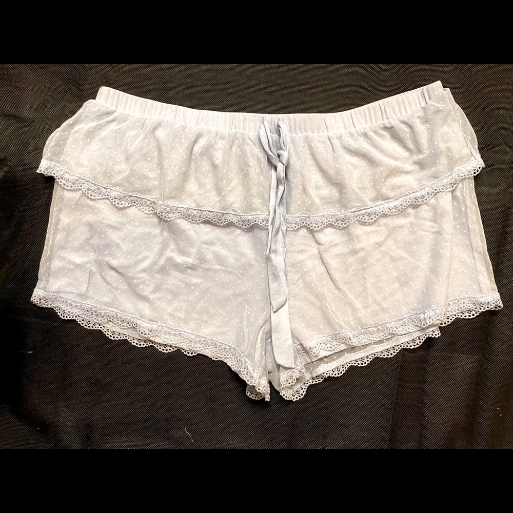 Aerie Pale Blue Lace Shorts